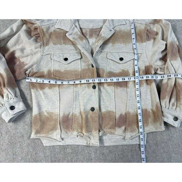 Women’s Anthropologie POL Tie Dye Jacket Bohemian Raw Edges Size M Distressed - Picture 9 of 13